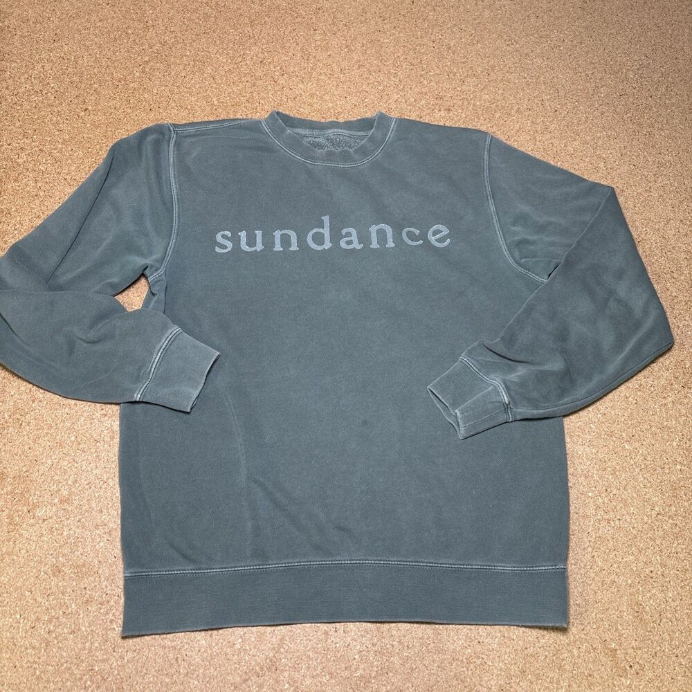 Sundance Sweatshirt Mens Large Faded Green Crewneck Pullover